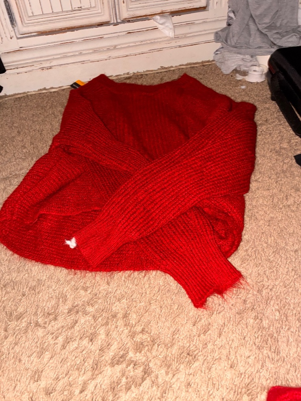Amazon Cropped Red Sweater